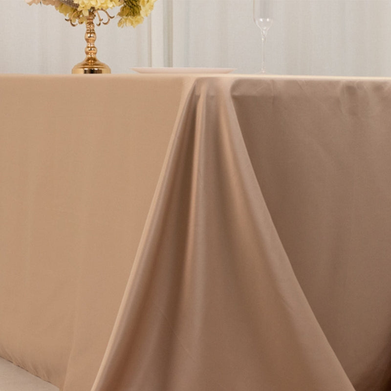 90" x 156" Lamour Satin Rectangular Tablecloth