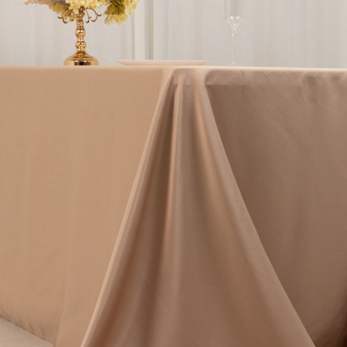 90" x 156" Lamour Satin Rectangular Tablecloth