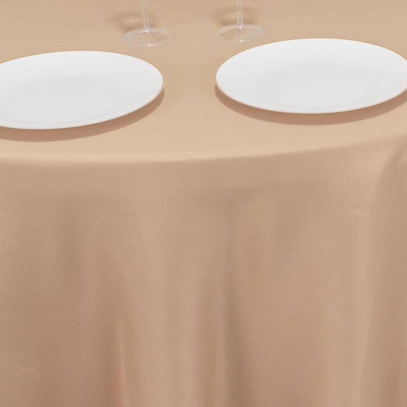 120" Premium Polyester Round Tablecloth Wedding Table Linens
