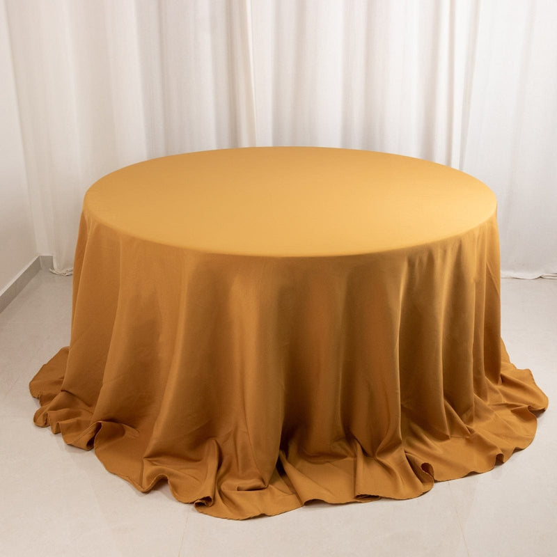 132" Premium Polyester Round Tablecloth Wedding Party Table Linens