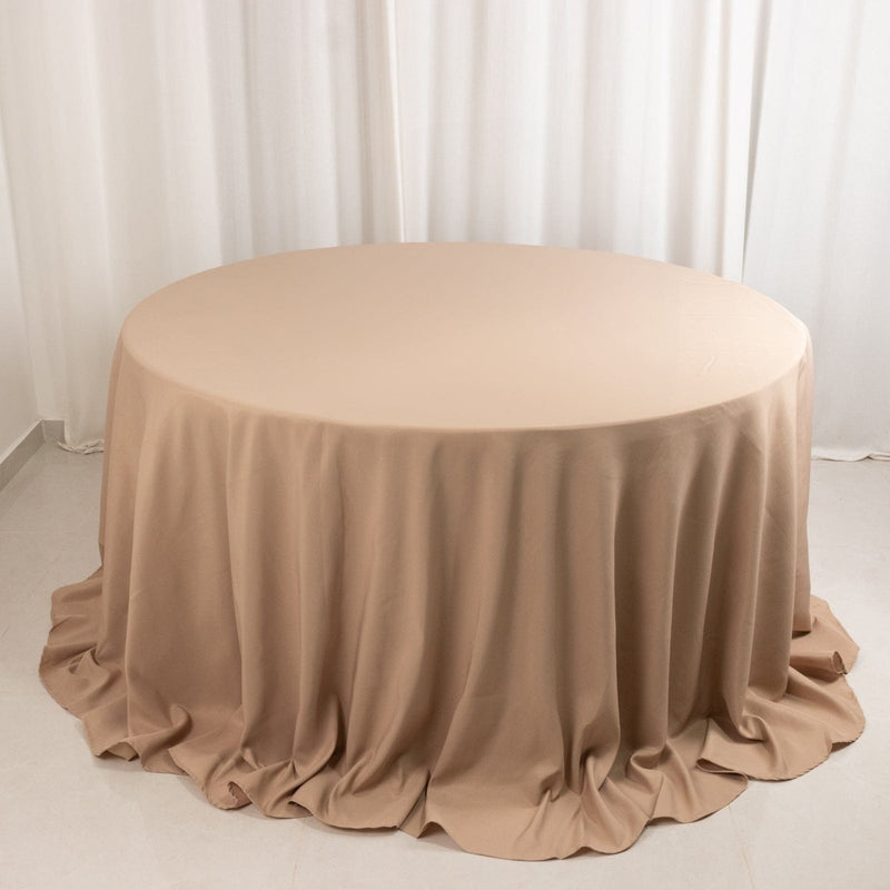 132" Premium Polyester Round Tablecloth Wedding Party Table Linens