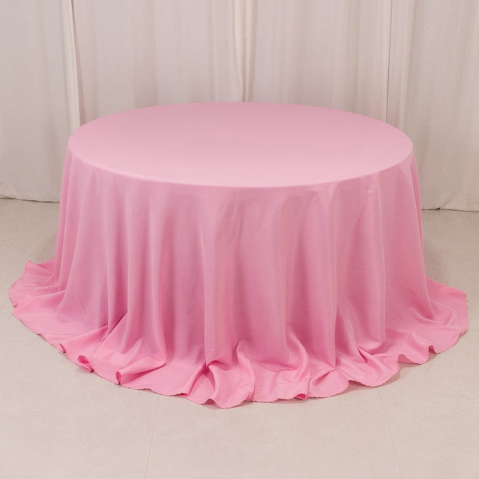 132" Premium Polyester Round Tablecloth Wedding Party Table Linens