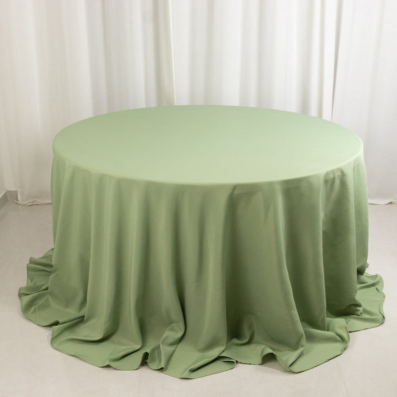 132" Premium Polyester Round Tablecloth Wedding Party Table Linens