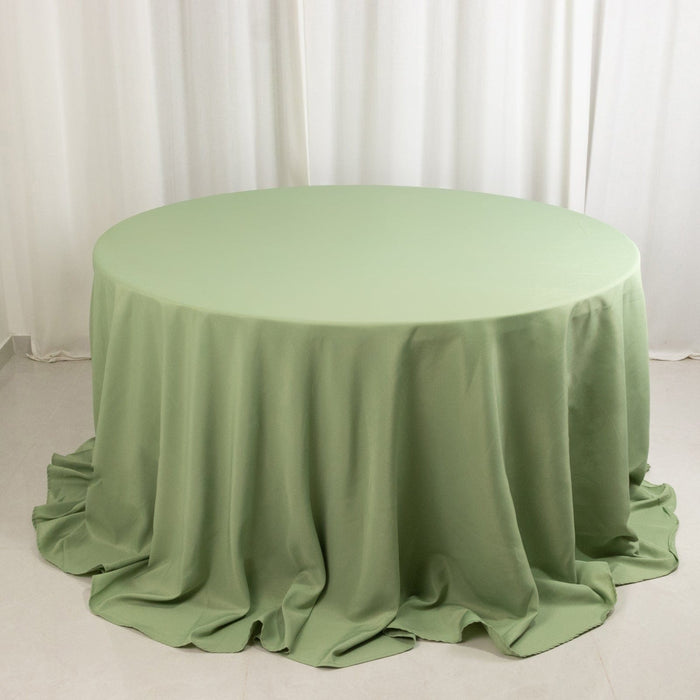 132" Premium Polyester Round Tablecloth Wedding Party Table Linens