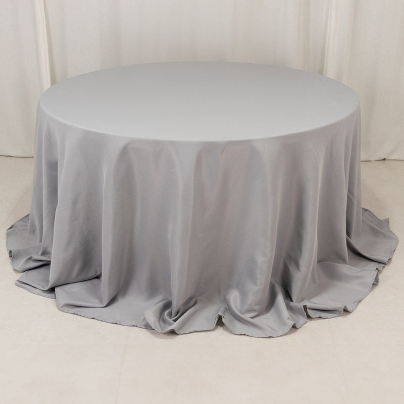 132" Premium Polyester Round Tablecloth Wedding Party Table Linens