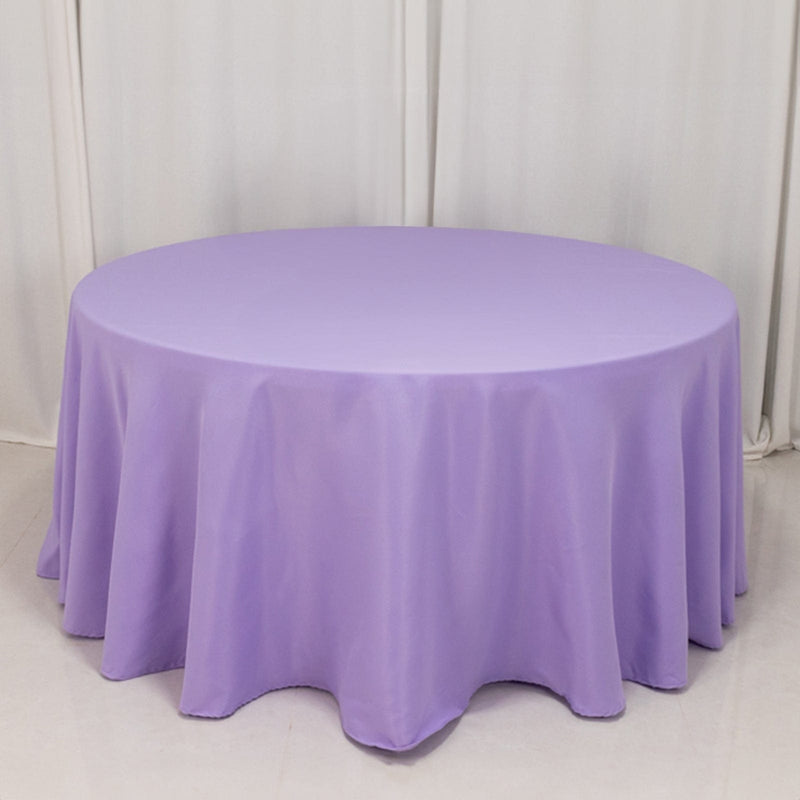 120" Premium Polyester Round Tablecloth Wedding Table Linens