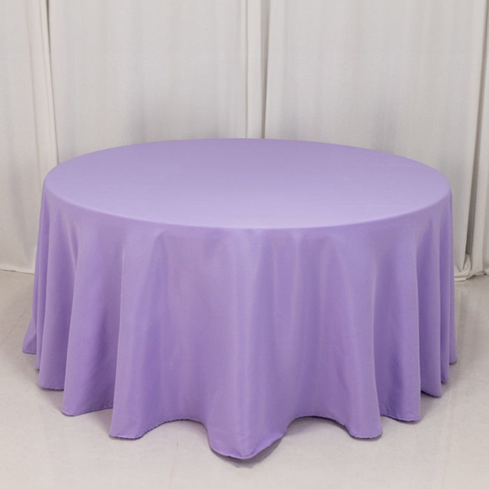 120" Premium Polyester Round Tablecloth Wedding Table Linens