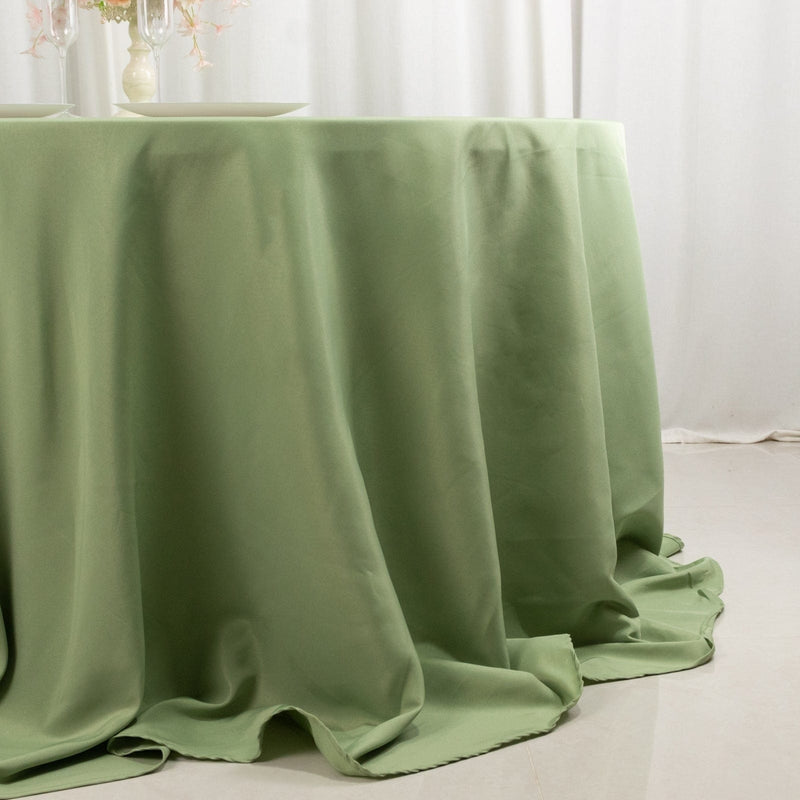 132" Premium Polyester Round Tablecloth Wedding Party Table Linens