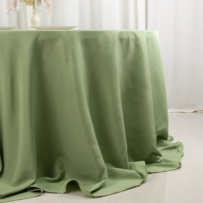 132" Premium Polyester Round Tablecloth Wedding Party Table Linens