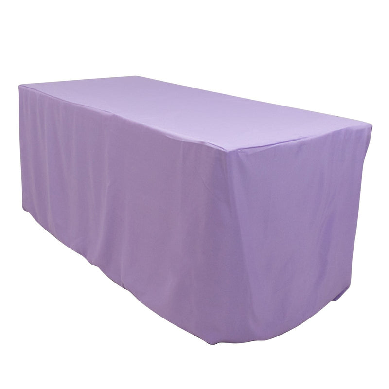 6 ft Fitted Polyester Tablecloth 72" x 30" x 30"