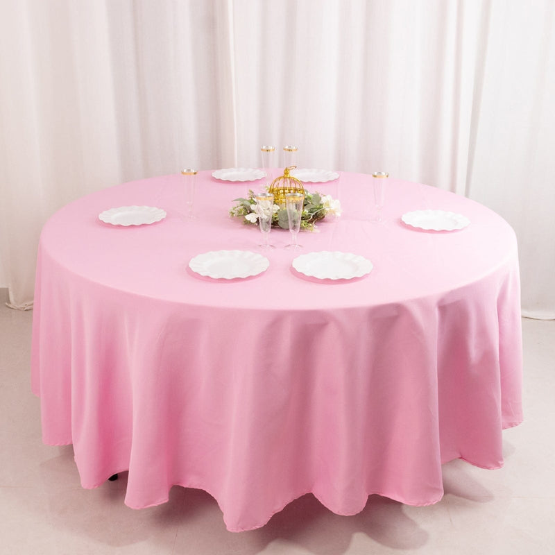108" Premium Polyester Round Tablecloth Wedding Party Table Linens