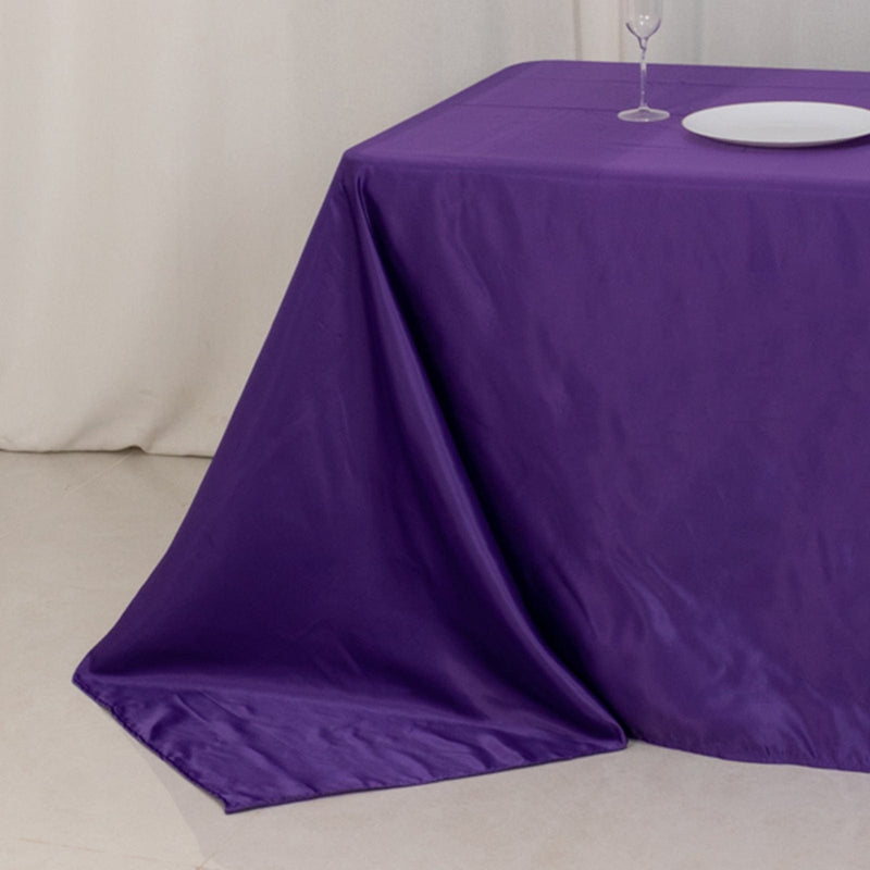 90" x 156" Lamour Satin Rectangular Tablecloth