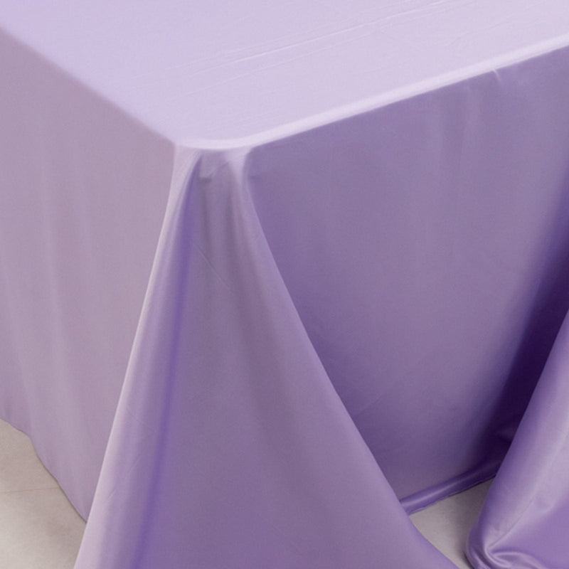 90" x 156" Lamour Satin Rectangular Tablecloth
