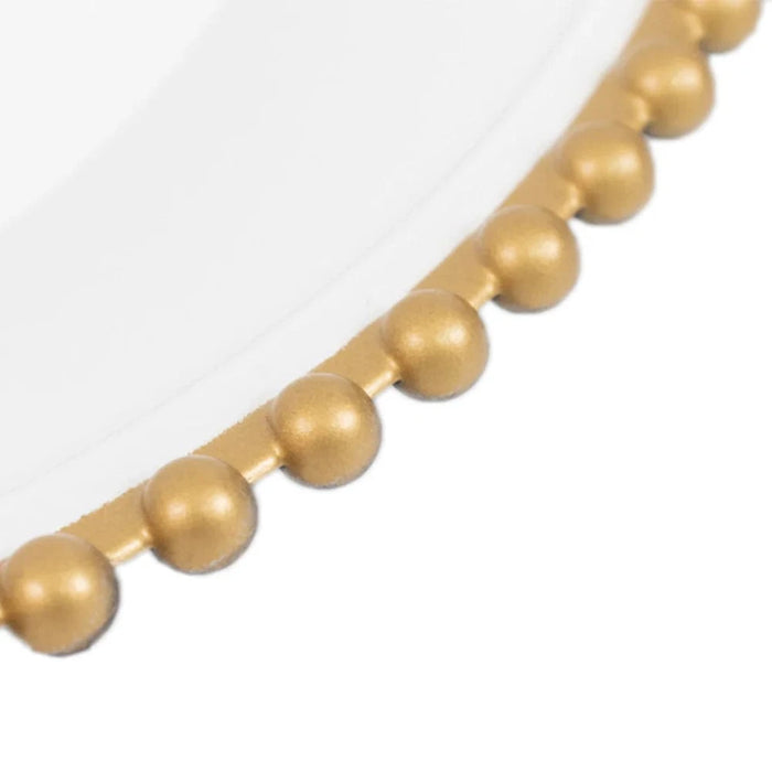 6 pcs 13" Round Beaded Rim Charger Plates