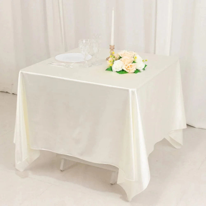 70" x 70" Scuba Polyester Square Tablecloth Wedding Table Linens