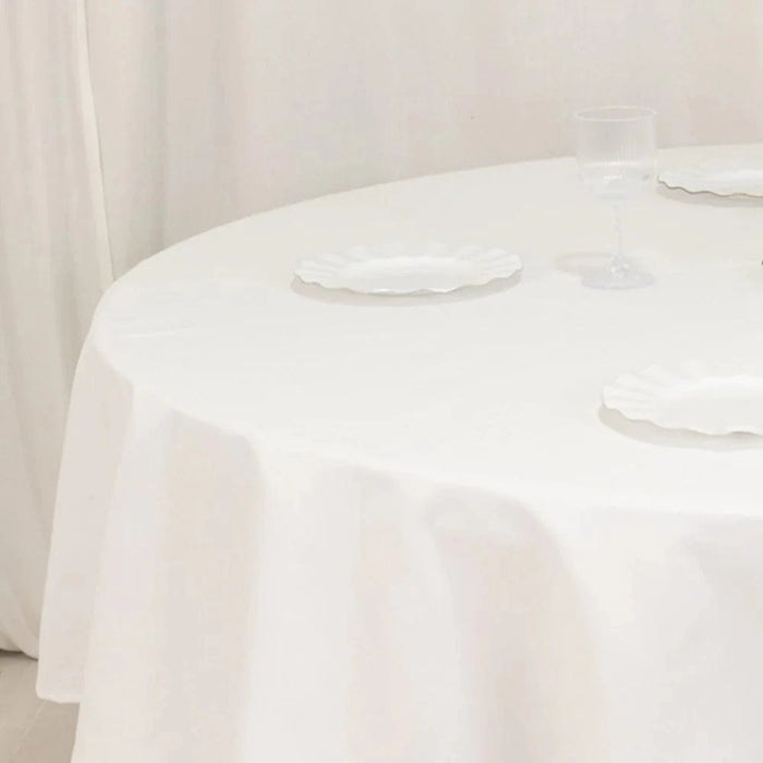90" Cotton Blend Round Tablecloth for Weddings and Events