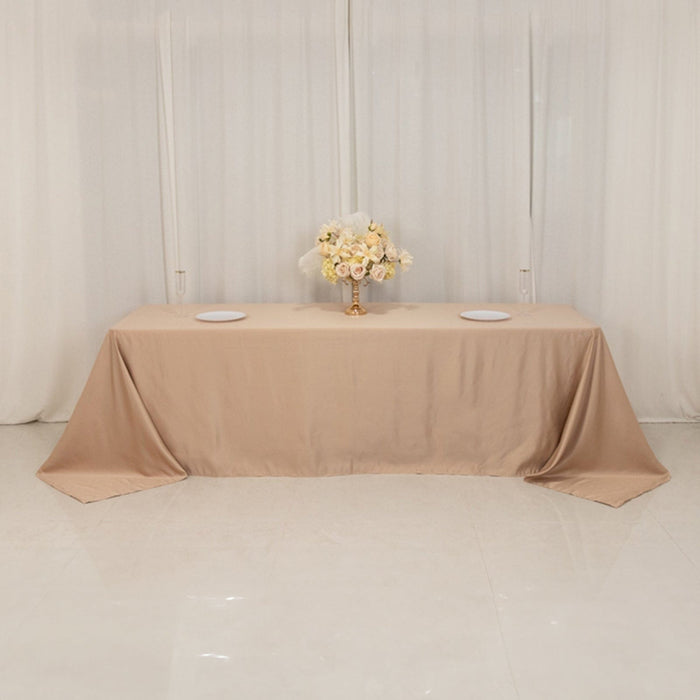 90" x 156" Lamour Satin Rectangular Tablecloth