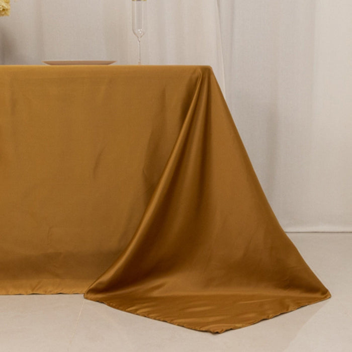 90" x 132" Lamour Satin Rectangular Tablecloth