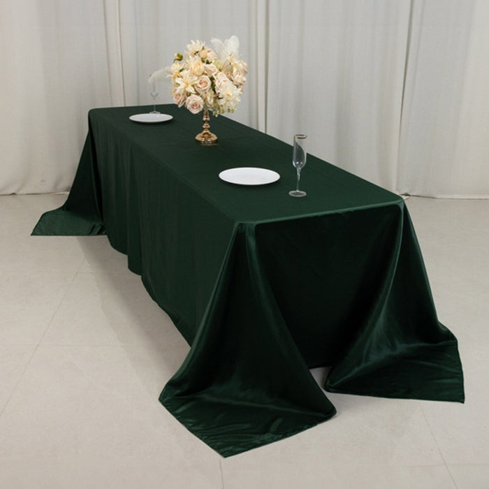 90" x 156" Lamour Satin Rectangular Tablecloth