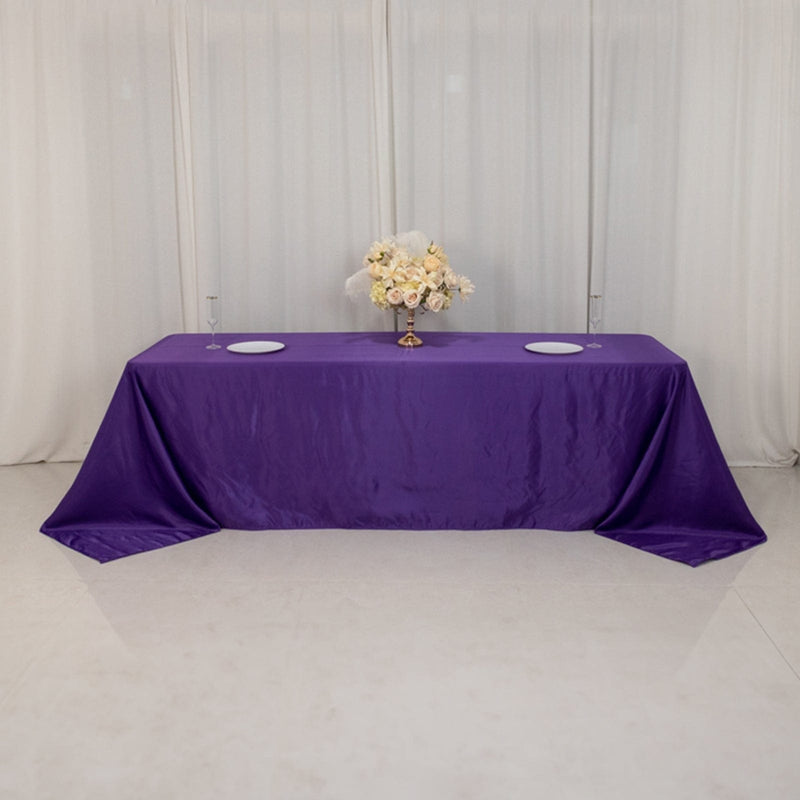 90" x 156" Lamour Satin Rectangular Tablecloth