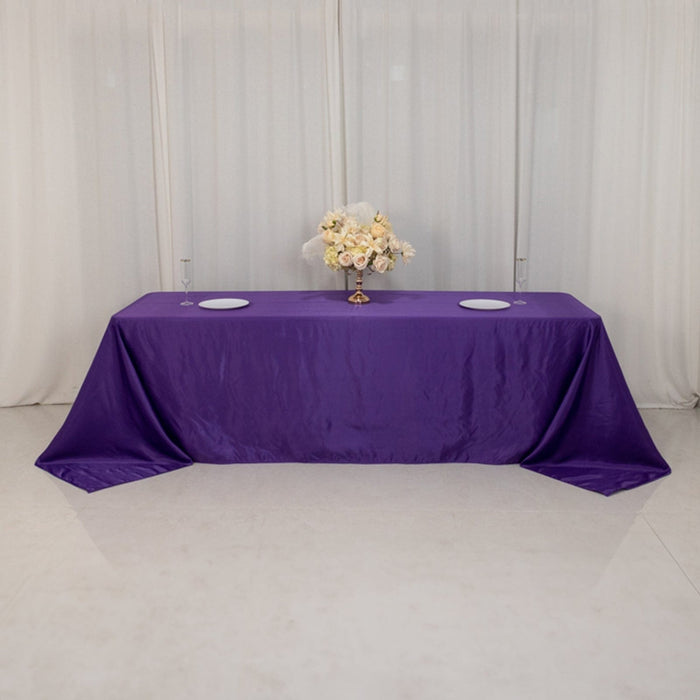 90" x 156" Lamour Satin Rectangular Tablecloth