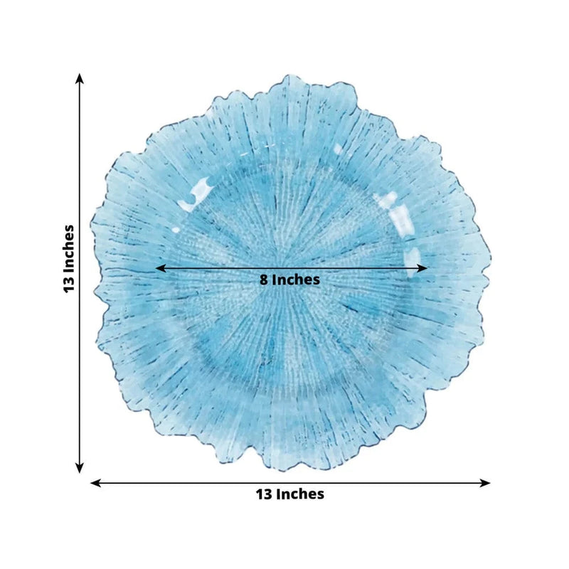 6 pcs 13" Round Textured Charger Plates