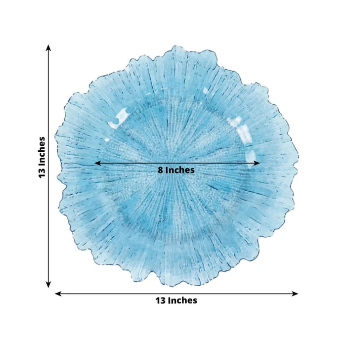 6 pcs 13" Round Textured Charger Plates