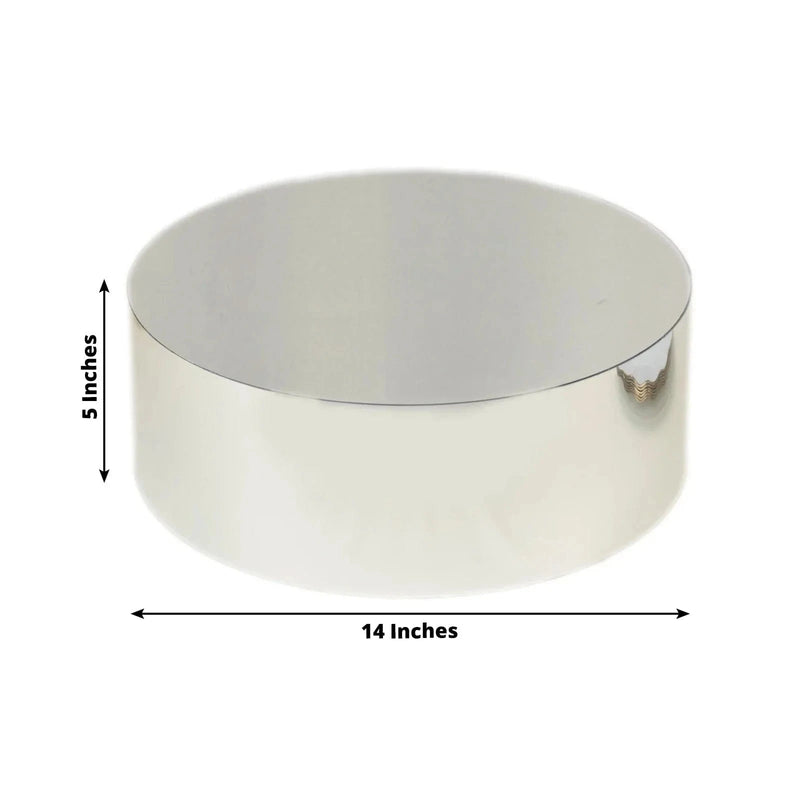 Round Acrylic Cake Stand Pedestal Riser with Hollow Bottom - Clear