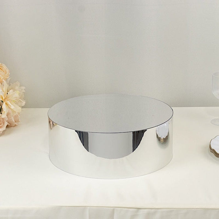 Round Acrylic Cake Stand Pedestal Riser with Hollow Bottom - Clear