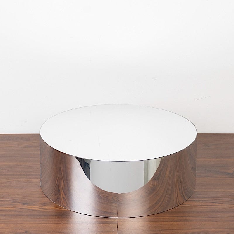 Round Acrylic Cake Stand Pedestal Riser with Hollow Bottom - Clear