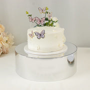 Round Acrylic Cake Stand Pedestal Riser with Hollow Bottom - Clear