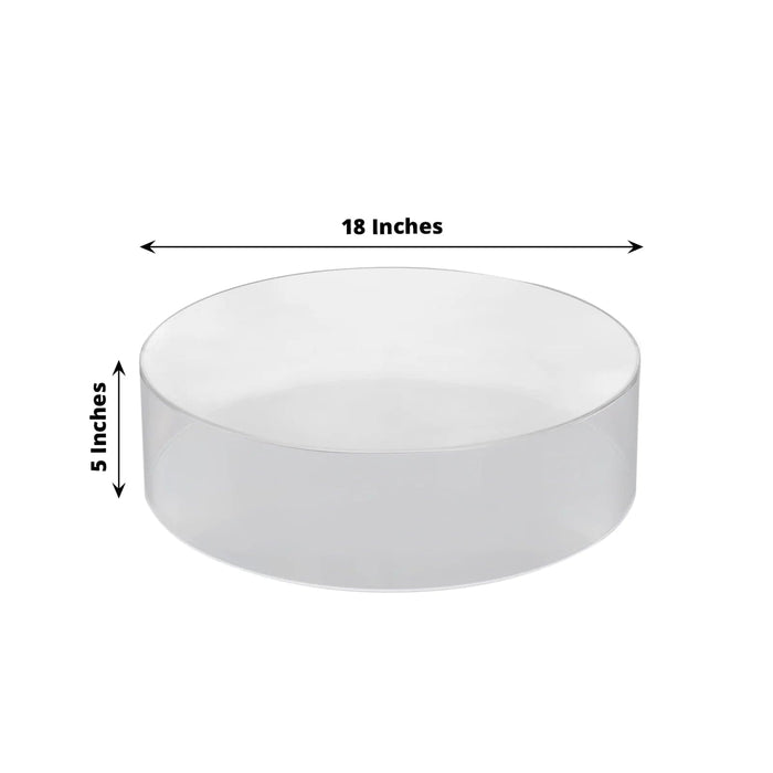 Round Acrylic Cake Stand Pedestal Riser with Hollow Bottom - Clear