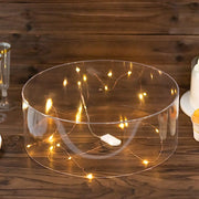 14" Round Acrylic Cake Stand Pedestal Riser with Hollow Bottom - Clear PROP_BOX_001R_14_CLR