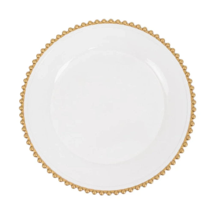 6 pcs 13" Round Beaded Rim Charger Plates