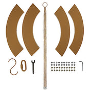 Round Hanging Metal Floral Chandelier Frame - Gold