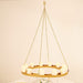 Round Hanging Metal Floral Chandelier Frame - Gold