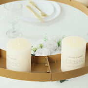 Round Hanging Metal Floral Chandelier Frame - Gold