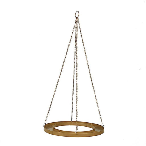 Round Hanging Metal Floral Chandelier Frame - Gold CHDLR_HANG03_24_GOLD