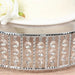 Round Metal Cake Stand with Glass Top and Hanging Crystal Beads