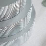 Round Metal Pedestal Cake Stand with Rhinestones