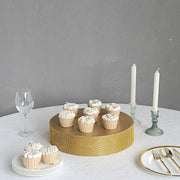 Round Metal Pedestal Cake Stand with Rhinestones