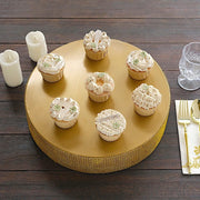 Round Metal Pedestal Cake Stand with Rhinestones