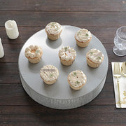 Round Metal Pedestal Cake Stand with Rhinestones