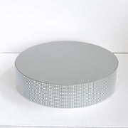 Round Metal Pedestal Cake Stand with Rhinestones