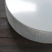 Round Metal Pedestal Cake Stand with Rhinestones