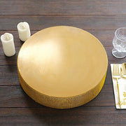Round Metal Pedestal Cake Stand with Rhinestones