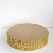 Round Metal Pedestal Cake Stand with Rhinestones