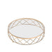 Round Metal with Glass Geometric Cake Stand - Gold CHDLR_CAKE08_16_GOLD