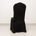 Ruffle Pleated Skirt Fitted Spandex Banquet Chair Cover with Cross Back Sash