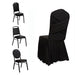 Ruffle Pleated Skirt Fitted Spandex Banquet Chair Cover with Cross Back Sash
